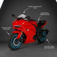 Prix d'usine ROADRUN YZ DKL Moto électrique de course 72V 2000W Moteur sans balais puissant 61-80 km/h