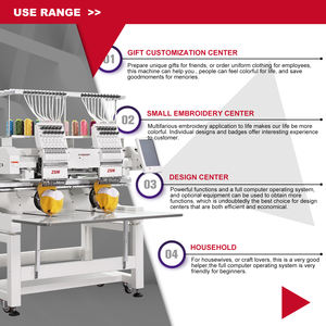 Nakış makinesi için kullanılan kap T-shirt düz nakış DİKİŞ MAKİNESİ sanayi 2 kafaları nakış makinesi - Product Image 5