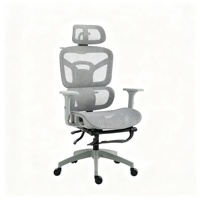 Chaise ergonomique pivotante en maille avec accoudoirs 3D réglables, vérin à gaz, soutien lombaire, profondeur d'assise réglable, maille hautement élastique et structure en acier.