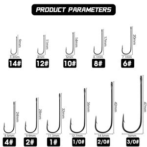 Hameçon Aberdeen OEM hameçon à longue tige en acier au carbone pour appâts vivants pêche à la carpe pour ver <span class=keywords><strong>de</strong></span> <span class=keywords><strong>terre</strong></span> ver <span class=keywords><strong>de</strong></span> sang crevettes - Product Image 3