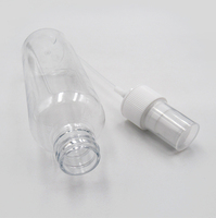 Vente en gros de flacons pulvérisateurs en plastique PET de haute qualité de 30 ml, 50 ml, 60 ml, 100 ml, pulvérisateur doré, couleur personnalisable, impression à l'écran, étanche