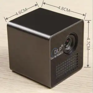Dlp mini projetor p1s sem fio, com led wifi, recarregável, portátil, mini projetor de filmes