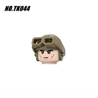 Mini briques de soldats aéroportés américains de la Seconde Guerre mondiale, casque, armes de combat, pièces en ABS, blocs à assembler soi-même, jouet de collection pour enfants
