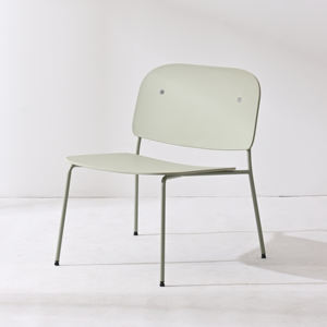 Fabrika iç mekan mobilyası Nordic kafe sandalyesi plastik koltuk Metal çerçeve tek kişilik düşük yükseklik Modern siyah oturma odası sandalye - Product Image 5