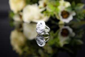 Anneau ovale en agate dendritique en argent sterling 925 fait à la main avec pierres précieuses naturelles pour femmes, bijoux de style bohème vintage - Product Image 4