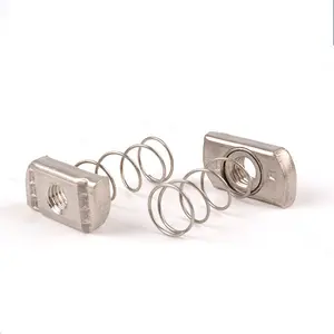 square nut with spring spring nut long type spring loaded tee nuts