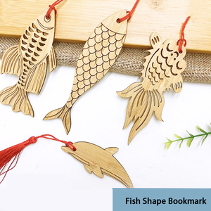 Marcapáginas de Arte con Diseño de Pez Koi, Estilo Chino Clásico, Bambú Hueco, Borla, Regalo Creativo, Grabado Personalizado, Venta al por Mayor - Product Image 2