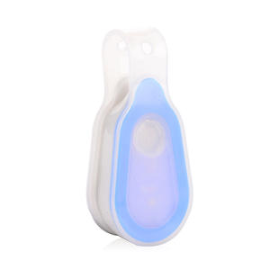 Lampe à clip en silicone bleu clair pour la randonnée en plein air, lampe de poche, lampe de travail, lampe de course, lampe à clipser sur le col, lumière d'avertissement multifonctionnelle - Product Image 1