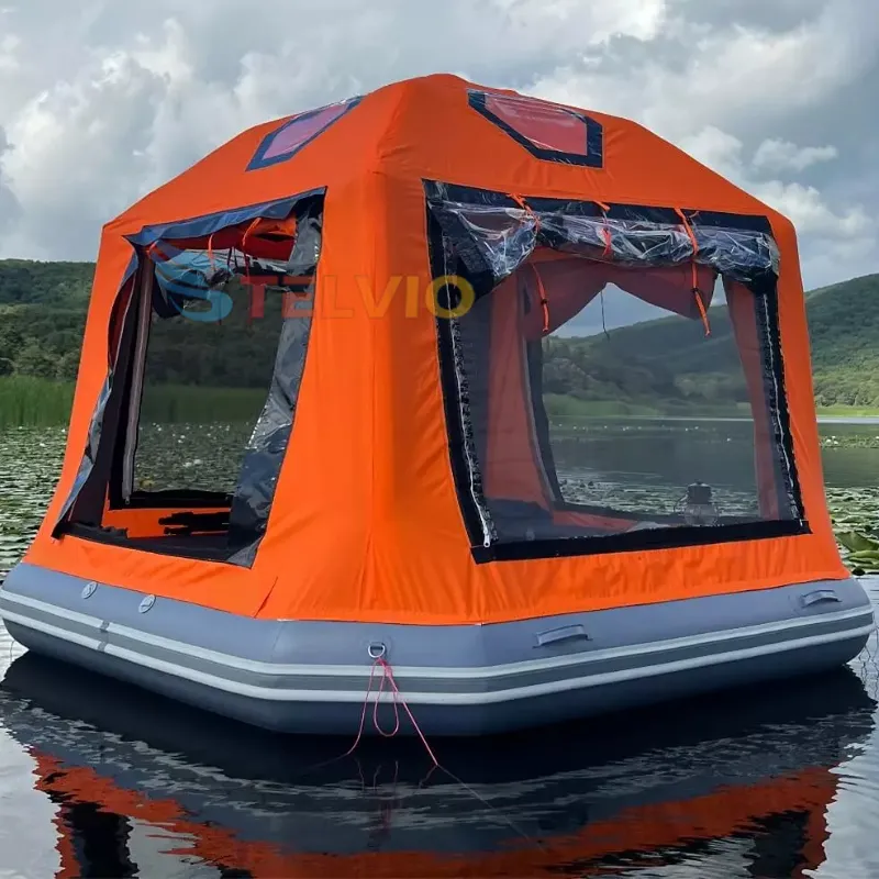 Ngoài trời Inflatable nổi shoalwater cắm trại Lều Inflatable nổi bè lều trên mặt nước