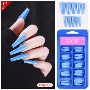 Chuyên Nghiệp 100Pcs ABS Acrylic Nail Mẹo Hot Bán Đầy Đủ Bìa Pháp Nữ Diễn Viên Ballet Hạnh Nhân Thiết Kế Nhân Tạo Móng Tay Nguồn Cung Cấp - Product Image 3