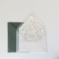 A7-sobres de papel transparente para imprimir flores de pradera salvaje, forro de tarjeta de regalo, reciclados