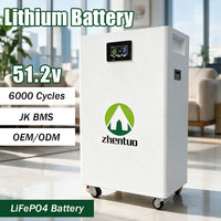 Batterie LiFePO4 15 kWh pour maison de campagne, 51,2 V 300 Ah, armoire au sol, cycle profond 90 DOD, télécommande, durée de vie de 10 ans