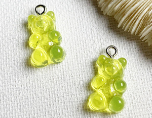 Ciondoli a Forma di Orsetto Gommoso in Resina Colorata, Charm per Bambini, Glitter Solido, Charm in Plastica Trasparente per Creazione di Gioielli per Bambini - Product Image 5
