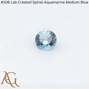 Spinelle cultivée en laboratoire # 106 Spinelle Aquamarine bleu moyen créée en laboratoire, brutes, synthétiques, certifiées Flame Fusion, simulées - Product Image 2