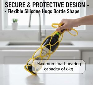Bolsa de Silicona para Botellas de Vino/Agua, Portavasos, Cesta de Malla, a Prueba de Fugas, Resistente al Calor, de Grado Alimenticio, Plegable, con Capacidad de 700 ml - Product Image 5