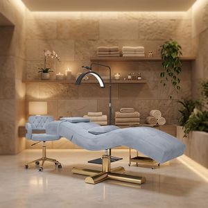 Unique Curved Pink Lash Bed Modern Eyelash Beauty Salon Massage <b>Table</b> Bed for Eyelash Extension Full Set Furniture - Product Image 3