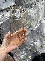 Casing Ponsel Transparan Magnetik PC Berkualitas Tinggi dengan Permukaan Cermin untuk Pengisian Daya Nirkabel, untuk iPhone 16/15/14/13/12