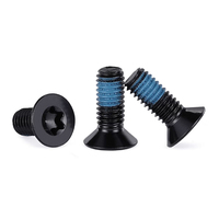 Vis Torx à tête fraisée en acier inoxydable 304 / acier au carbone de grade 10.9, oxyde noir, revêtement zinc, avec fixateur de filetage bleu anti-desserrage