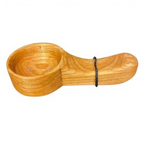 Cuillère à café en bois écologique avec long manche, cuillère doseuse réutilisable, finition miroir, capacité 10ml/20ml/30ml - Product Image 1