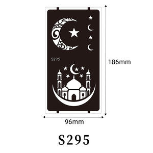 Nuovo Adesivo Temporaneo per Tatuaggi con Design Luna Crescente e Silhouette di Moschea, Trasferimento ad Acqua, Tatuaggi Fai-da-Te Dipinti a Mano per il Viso - Product Image 5