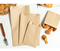 Papier kraft recyclable résistant à l'huile et aux produits chimiques, prêt à l'emploi, à fond pointu, jetable, pour les aliments frits, les barbecues, les crêpes grillées à la main