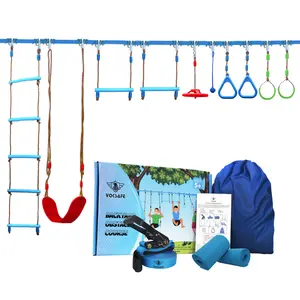 New Arrivals Customizable Length And Obstacles Kids Ninja Warrior Obstacles Lines Backyard Ninja Obstacle Course Line Kit