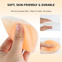 Inserts de soutien-gorge push-up en silicone, coussinets triangulaires pour le lifting des seins, épaisseur graduée 2 cm, rehausseur invisible pour poitrines petites à généreuses