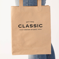 SenAng07 Sacs en papier personnalisés avec sac en papier kraft cosmétique froissé