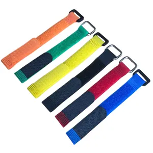 Colorful Reusable Double Sided Nylon Hook And Loop Tape Fastener Cable Ties Strap