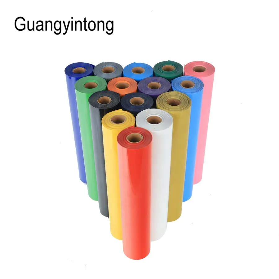 Guangyintong Factory PVC Cheap Price Happy Christmas New Year Transparent Pallet Stretch Film Heat Transfer Vinyl For Clothing