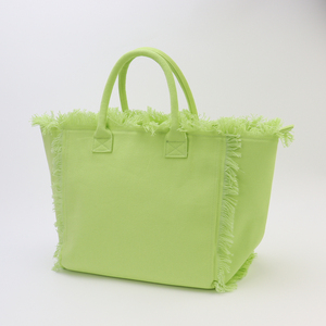 DIY Eco Friendly Nature Cotton Canvas Bridesmaid Gifts Brighter Ladies Organizer Zipper Hand <strong>Bag</strong> Women <strong>Fringe</strong> Tassel Tote <strong>Bag</strong> - Product Image 4