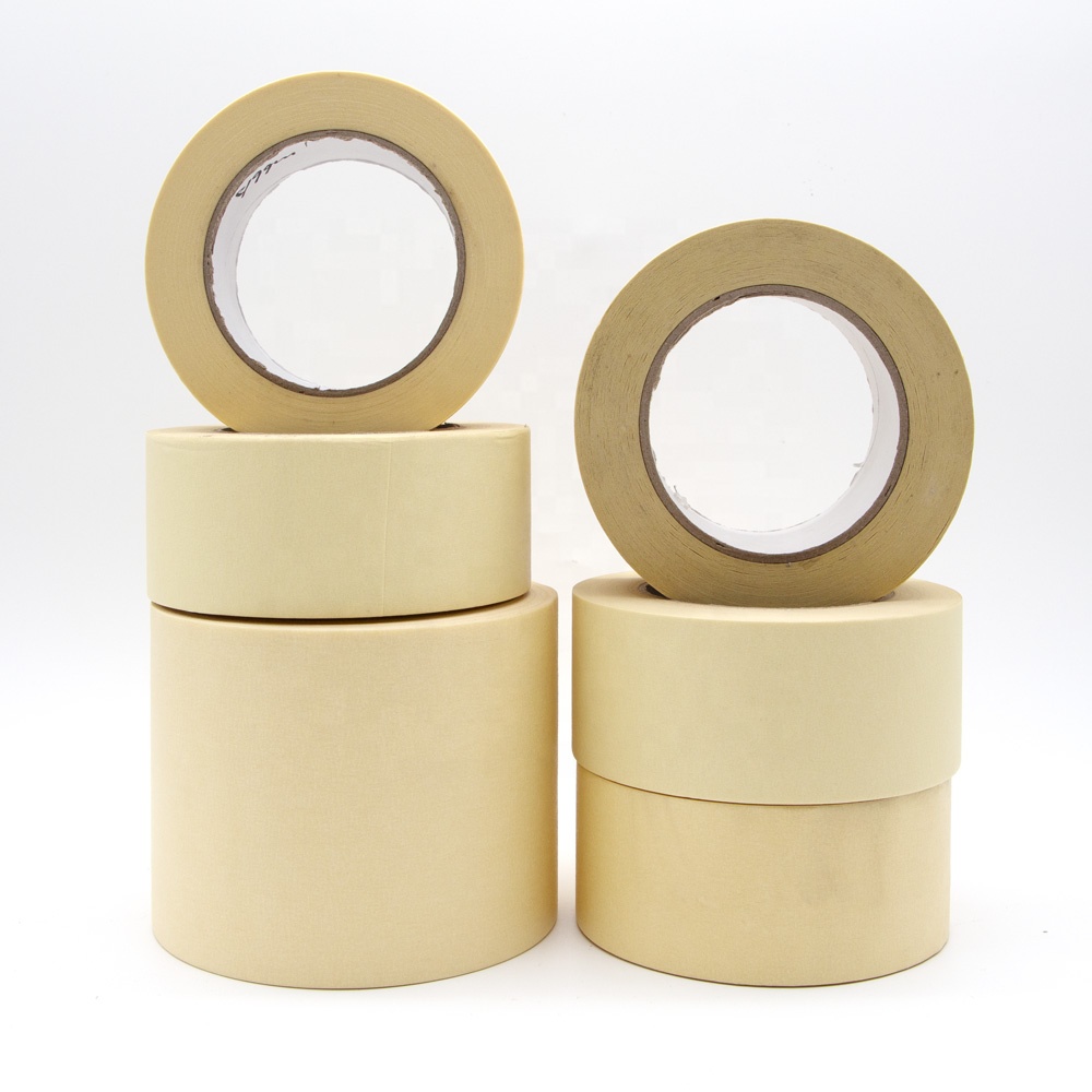 High Temperature Paper Masking Adhesive Tape 160°C Painters Crepe Paper Masking Tape For Car Automotive Painting Paper