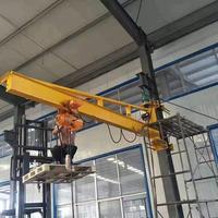 Grue de potence de levage manuelle de pilier fixé au mur de l'atelier 2ton avec la fabrication de grue