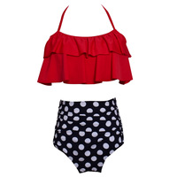 HY- HYO1801W Penjualan Terlaris Pakaian Pantai Wanita Modis Bermotif Bunga Pinggang Tinggi Warna-warni  Bikini Pantai Motif Brasil
