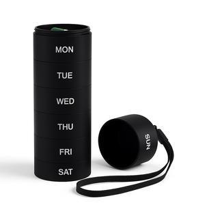 Organizador de Pastillas Semanal Portátil de 7 Días con Pastillero de Aleación de Aluminio Impermeable para Uso Promocional y Almacenamiento Fácil para Viajes - Product Image 3