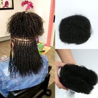 Extensions de dreadlocks 100% cheveux humains brésiliens teints, bouclés afro, en vrac, Remy vierges, doux et lisses, pour tressage, 50g
