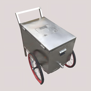 Stainless Steel 2-wheel <strong>Cart</strong> Selling Ice Cream and Popsicles for <strong>Small</strong> Business - Product Image 2