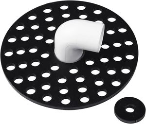 Removable Round Disc 6 1/2 Inch Floor <b>Drain</b> <b>Cover</b> With Integrated Ports Garage Floor <b>Drain</b> Replacement Strainer - Product Image 5