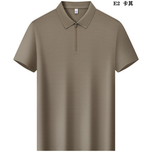 Polo <b>Shirt</b> Half Zip Collar Short Sleeve <b>Waffle</b> Knit Breathable Polyester Summer Loose Fit Corporate Uniforms Customizable - Product Image 2