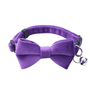 <span class=keywords><strong>Collar</strong></span> Ajustable para Mascotas con Lazo y Campana para Gatos y Perros Pequeños, Bonito y Suave, con Hebilla de Seguridad Desmontable, Venta al por Mayor Personalizada OEM - Product Image 2