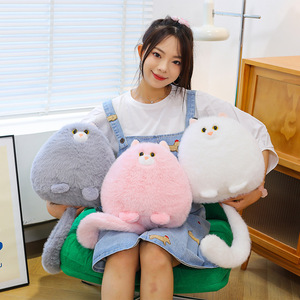 <strong>T</strong> New Soft White <strong>Cat</strong> Plush Toy Cute Kitten Stuffed Animal Toy Long Hair Round <strong>Cat</strong> Stuffed Toy - Product Image 6