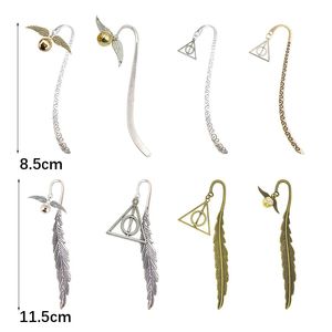Cổ Điển Cánh Snitch Kim Loại Đánh Dấu Tử Thần Hallows Chỉ Số Chia Cho Đọc Sách Máy Tính Xách Tay Cuốn Sách Đánh Dấu Marque Trang Mate Đánh Dấu Retro - Product Image 6
