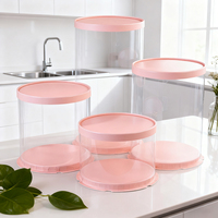Boîtes d'emballage en plastique PET transparentes de 6 pouces, de qualité alimentaire, pour mariage, anniversaire, fête, avec estampage or de luxe, épaisseur 0,35 mm