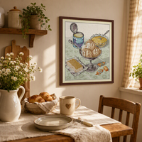 Kits de broderie au point de croix DIY, paysage nocturne de la côte méditerranéenne, ensemble de broderie 11/14/16CT, décoration murale pour la maison