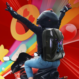 Sac à dos de moto à écran numérique LED contrôlé par application, sac à dos souple, écran LED numérique, sac à dos de moto à écran LED DIY, casque LED - Product Image 4