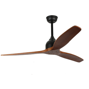 Bán Sỉ Động Cơ Đồng 100% 3 Cánh Bằng Gỗ Nguyên Khối Cho Phòng Ngủ Quạt Trần Điều Khiển Từ Xa Một Chiều Thiết Kế Đơn Giản - Product Image 1