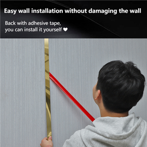 Bande décorative dorée en acier inoxydable standard AiSi laminée à froid auto-adhésive pour mur de fond de télévision - Product Image 4