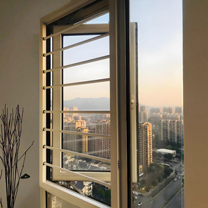 Family Safe Thermally <strong>Broken</strong> Aluminum Casement <strong>Window</strong> with Optional Child Proof Guardrail, European Wood Grain Tilt and Turn - Product Image 4