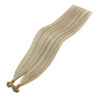 Fournisseur réputé et responsables, extensions de cheveux humains Remy noir jais pré-collées à la kératine, pointe plate, lavables