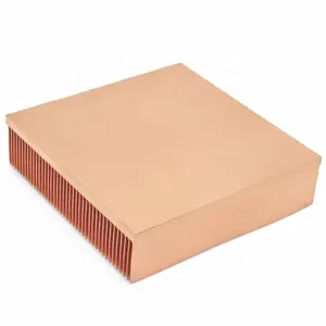 Pure Copper Heatsink 80x80x20mm Skiving Fin Heat Sink Radiator For Electronic Chip LED Power Amplifier Cooling Cooler